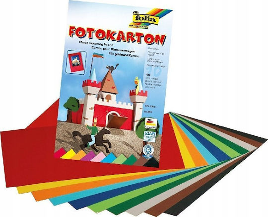 Folia Kartonblock A4 10 Blatt 300g 10 Farben
