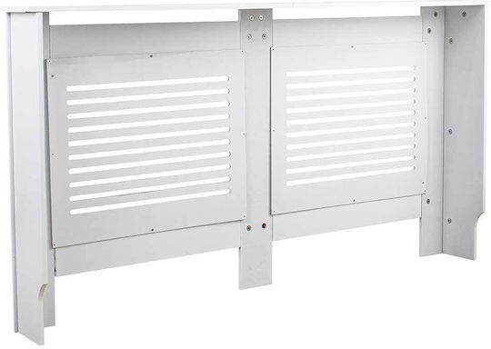 Bakaji Κάλυμμα Καλοριφέρ από MDF Λευκό 152x19x82εκ.