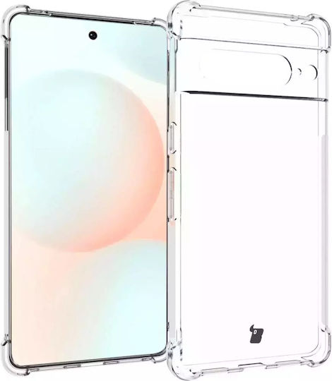 Bizon Clear Pack Case & 2x Screen Glass Back Cover Tempered Glass 1.5mm Set cu Geam Transparent (Google Pixel 7 Pro)