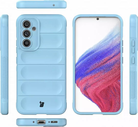 Bizon Tur Back Cover Tempered Glass 2mm Albastru deschis (Galaxy A54)