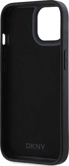 DKNY Repeat Pattern Umschlag Rückseite Kunststoff Schwarz (iPhone 15)