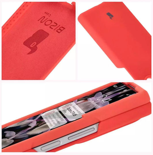Bizon Soft Back Cover Σιλικόνης / Tempered Glass / Πλαστικό Κόκκινο (Galaxy Z Fold6)