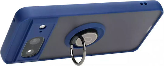 Bizon Hybrid Ring Umschlag Rückseite Silikon / Gehärtetes Glas Marineblau (Google Pixel 8)