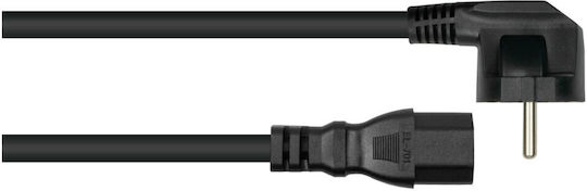 Alcasa IEC C15 - IEC C15 Cable 5m Μαύρο