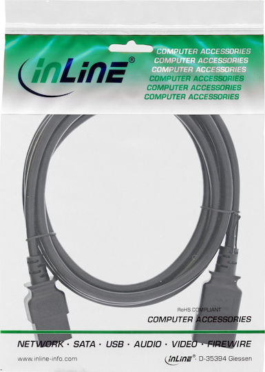 InLine IEC C19 / IEC C20 - IEC C19 / IEC C20 Cable 3m Μαύρο