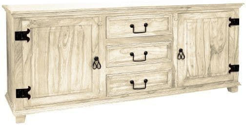 Μπουφές Maison Sardar από Μασίφ Ξύλο με Συρτάρια Antique Άσπρο 175x45x76cm Μπουφές Maison Sardar από Μασίφ Ξύλο με Συρτάρια Antique Άσπρο 175x45x76cm