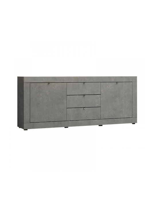 Μπουφές Ocean Ξύλινος με Συρτάρια Ανθρακί 210x45x86cm