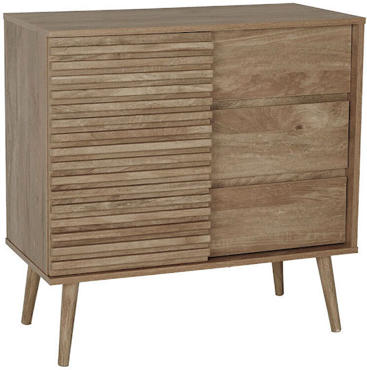 Μπουφές Kiros Ξύλινος Φυσικό 80x39x80cm