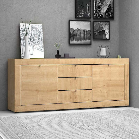 Мебели за съхранение Ocean дървен с чекмеджета Сонома 210x45x86см