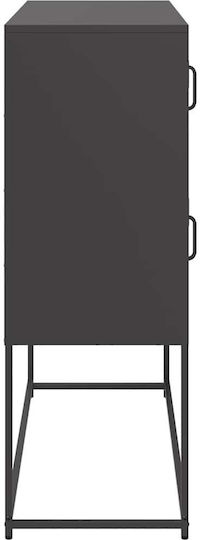 Μπουφές Schrank Black Velvet-Black Metal 100.5x39x107cm