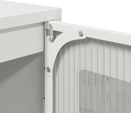 Sideboard made of Metal White 68x39x123cm