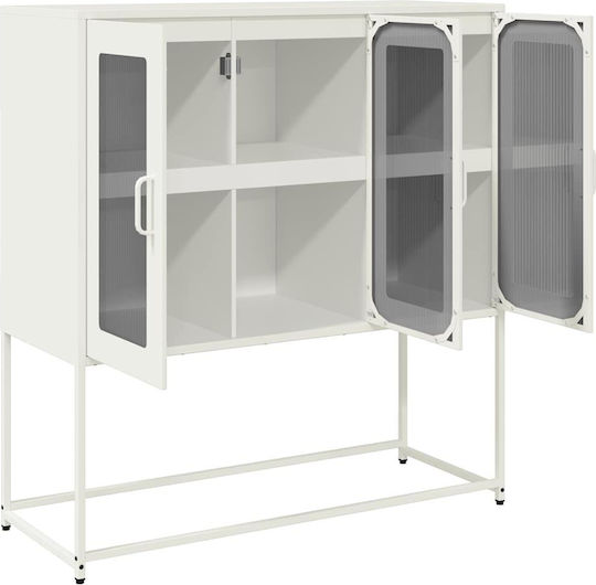 Sideboard made of Metal Olive Green 100.5x39x107cm