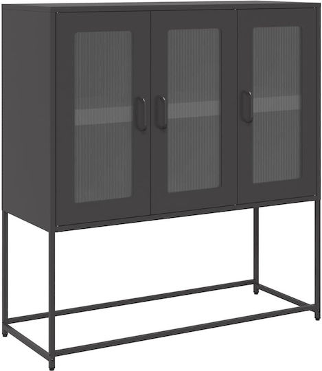 Μπουφές από Μέταλλο Μαύρο 100.5x39x107cm