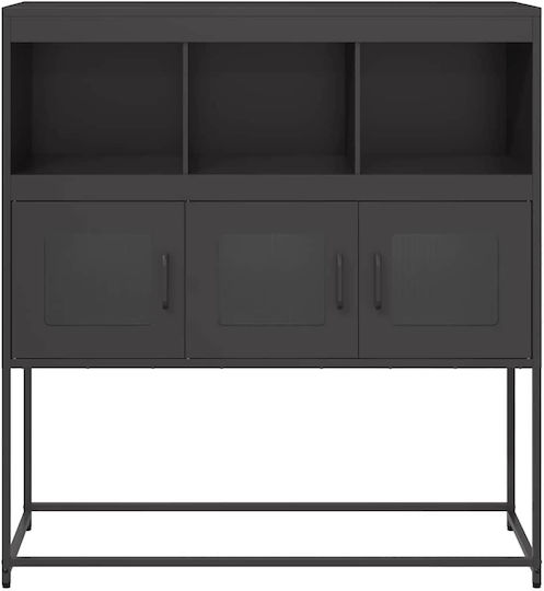 Μπουφές από Μέταλλο Μαύρο 100.5x39x107cm