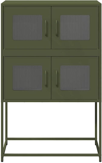 Мебели за съхранение от метал Olive Green + Green 68x39x107см