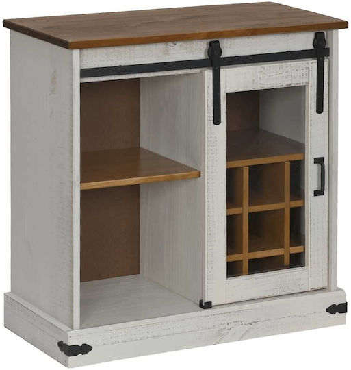 Sideboard made of Solid Wood White 80x40x80cm