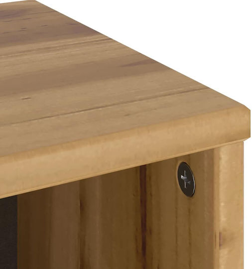 Sideboard made of Solid Wood with Drawers Coffee 40x24x79cm