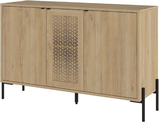 Bufet Naive din Lemn & Metal Sapphire Oak 126x40x80cm