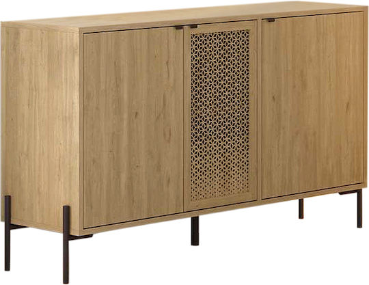 Bufet Naive din Lemn & Metal Sapphire Oak 126x40x80cm