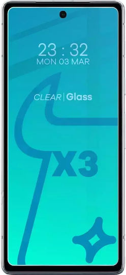 Bizon Screen Glass + Kameraschutz Gehärtetes Glas Transparent für das Pixel 7a