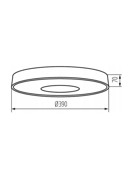 Kanlux Ceiling Mount Light 17cm White with Integrated LED