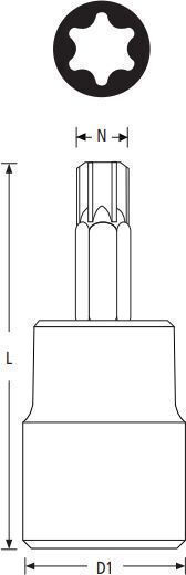 Гнездо Torx Stanley 1/4" T9 732458