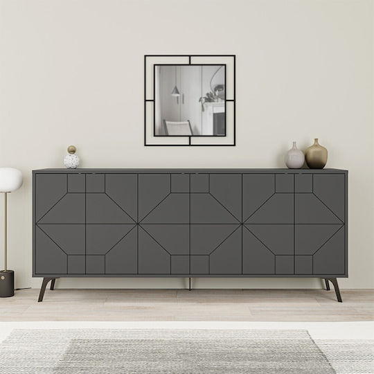 Буфет Dune Дървен Антрацит 184x35x77.4см