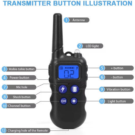 JP881 Dog Training Shock Collar with Range 2000m