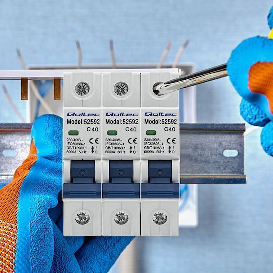 Qoltec 1-Pole Panel Push Switch 40A