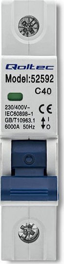 Qoltec 1-Pole Panel Push Switch 40A