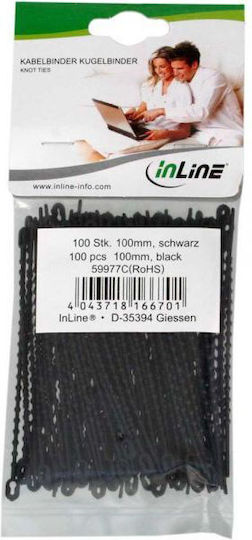 InLine Plastic Cable Ties In Black Colour 100 Pieces