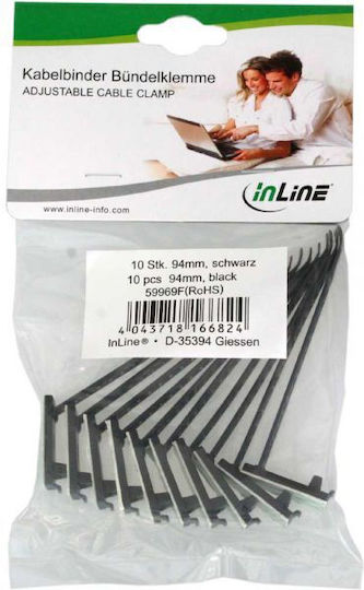 InLine Plastic Cable Ties In Black Colour 10 Pieces
