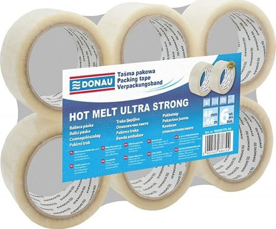 Donau Noisy Packaging Film 48mm x 66m Transparent 6pcs