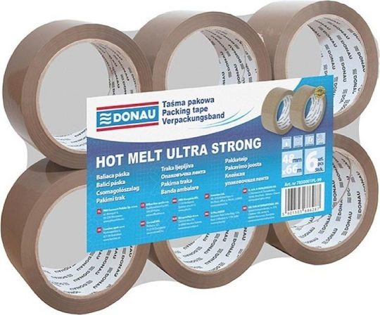 Donau Noisy Packaging Film 48mm x 66m Brown 6pcs
