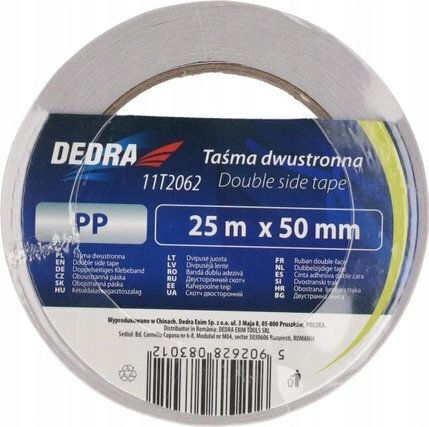 Dedra Самозалепваща Двустранна лента 50ммx25м 1бр 5902628083012