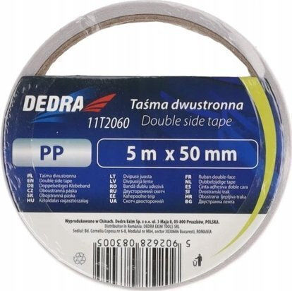 Dedra Самозалепваща Двустранна лента 50ммx5м 1бр 5902628083005