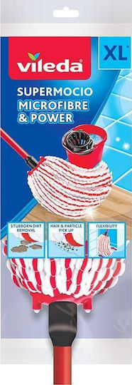 Vileda Microfibre & Power mop Ανταλλακτικό Σφουγγαρίστρας με Μικροίνες 160474