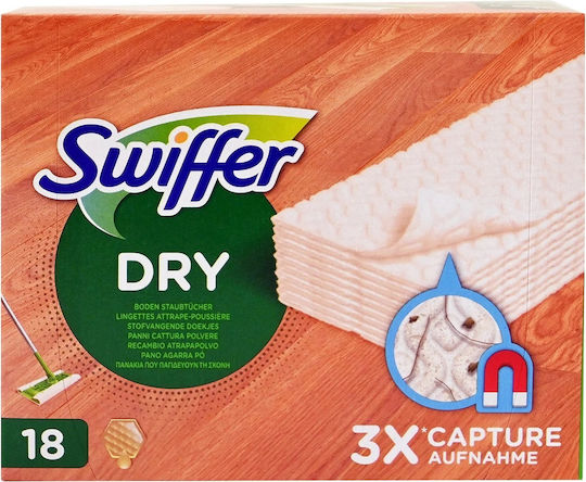 Swiffer Floor Wiper Cloth Refill Trap the Dust for Wood & Parquet 18pcs