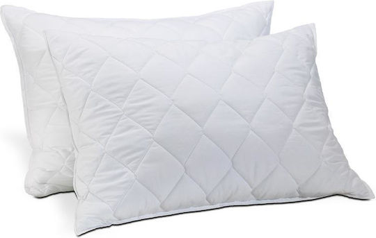 Set 2 Economy Quilted Pillows 50x70cm