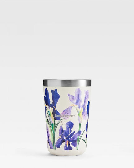 Chilly's Emma Bridgewater Купа Термос Неръждаема стомана Без BPA 340мл Blue Iris с Сламка