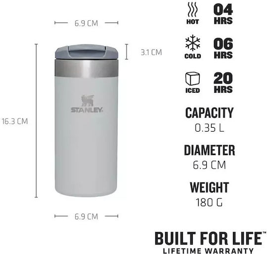 Stanley AeroLight Transit Pahar Termos Oțel inoxidabil Fără BPA 350ml Ash
