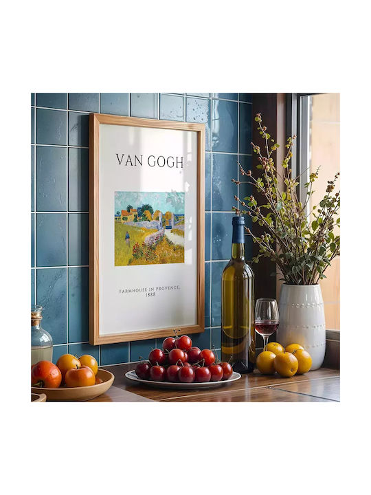 Πόστερ & Κάδρο Van Gogh Farmhouse In Provence Art008 30x40cm Μαύρο Ξύλινο Κάδρο Πόστερ