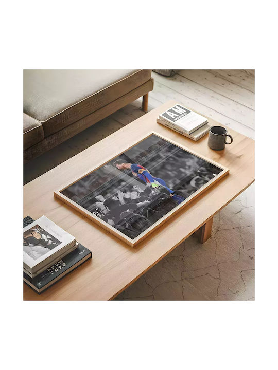 Poster Messi Barca Sc037 21cm X 30cm White Frame Pvc 18x24