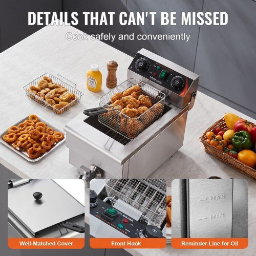 Vevor Electric Fryer 3kW Capacity 9lt