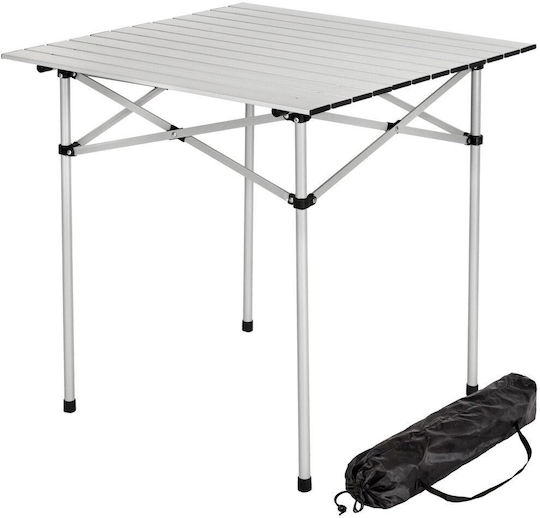 Bakaji Τραπέζι Αλουμινίου για Camping Πτυσσόμενο 70x70x70cm