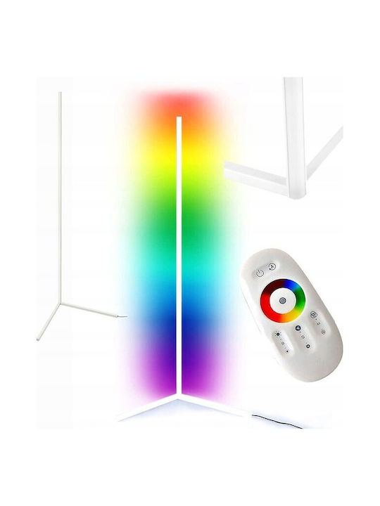 Mozos LED Подова Лампа В140см. с RGB Светлина Бял