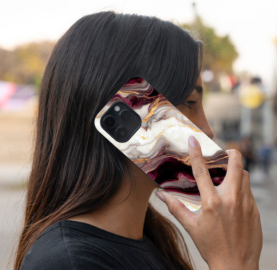 Калъф Sonique Marble Series за Motorola Moto G72 Бордо