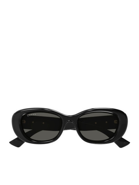 Gucci Damenteil Sonnenbrillen mit Schwarzem Horn umrandetem Rahmen und Grauen Gläser GG1829SK 001