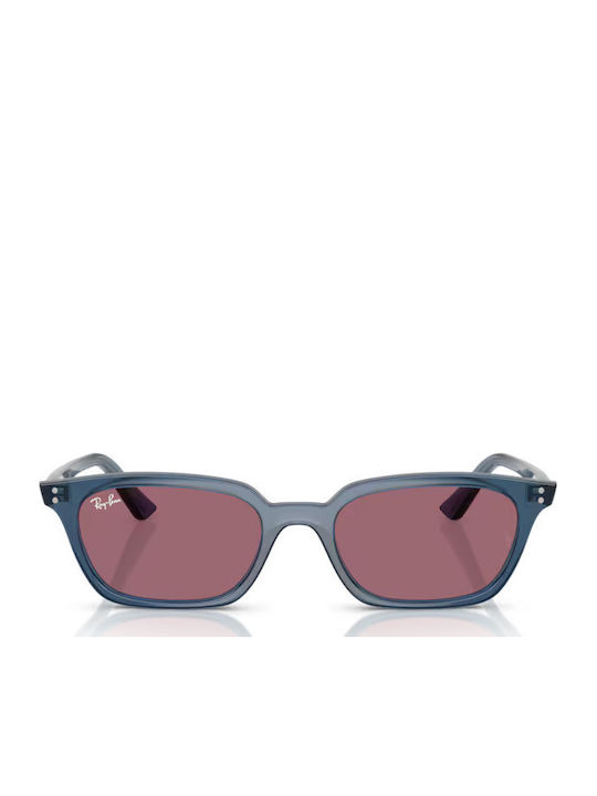 Ray Ban Women's Sunglasses with Gray Plastic Frame and Red Lens