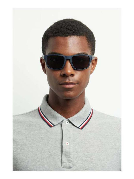 Tommy Hilfiger Men's Sunglasses with Navy Blue Plastic Frame and Gray Lens TH1952/S FLL